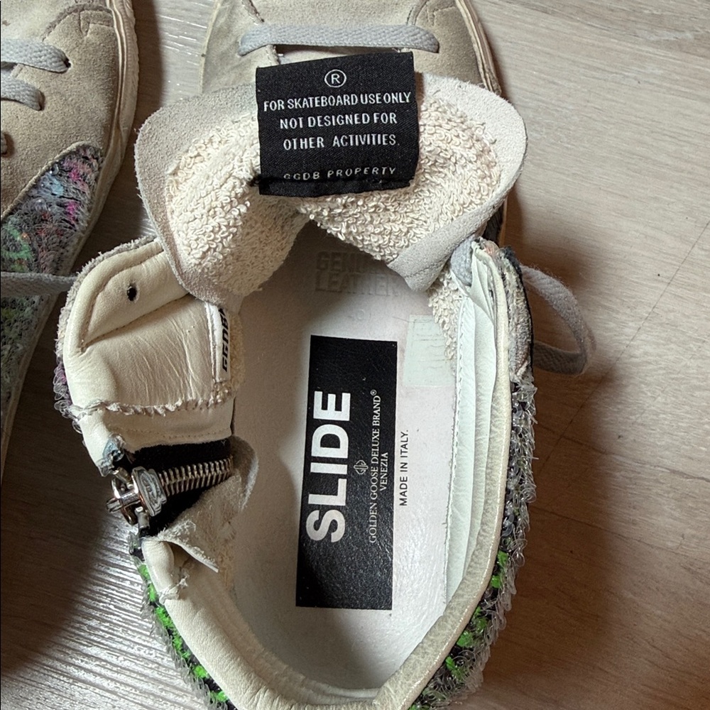 Golden Goose slide rainbow high top sneakers size 40 - Picture 7 of 14